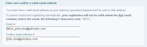 FluxBB Antispam MailTrick Registration form